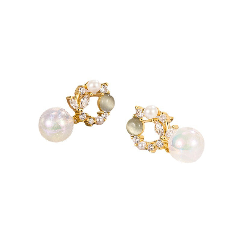 Pendientes de cobre de perlas de sirena al por mayor